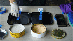 同一時間使用蜜蠟250的模具在差不多2秒后就掉落在桌面上，但使用常規(guī)蠟的模具還是牢牢地穩(wěn)固貼在模具上，附著力十分強(qiáng)，由此可見使用蜜蠟250的脫膜效果更勝一籌。